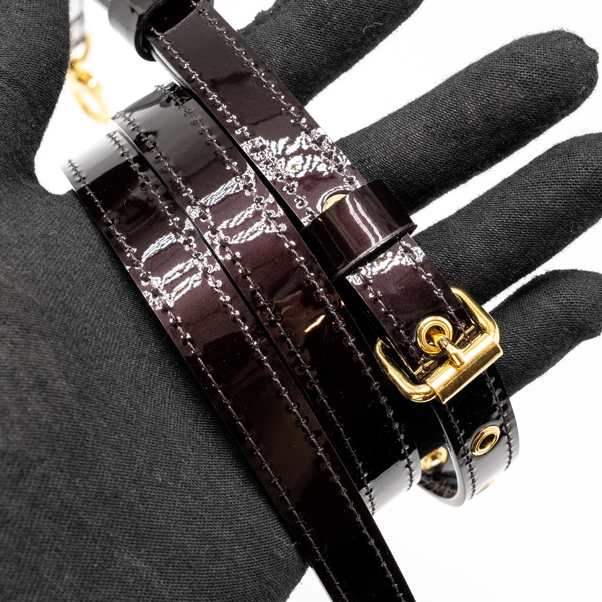 LOUIS VUITTON ROSSMORE MM MONOGRAM VERNIS AMARANTE GHW