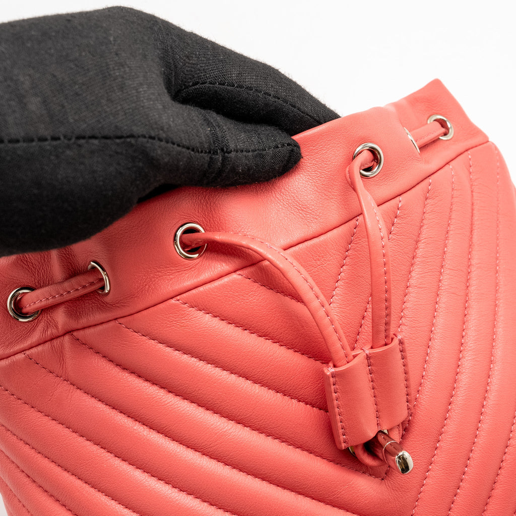 CHANEL SMALL URBAN SPIRIT BACKPACK CHEVRON CALFSKIN PINK SHW