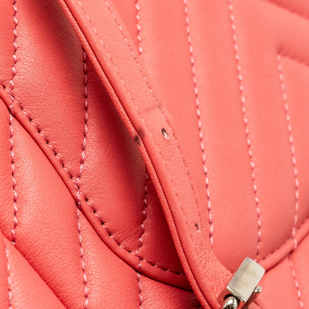 CHANEL SMALL URBAN SPIRIT BACKPACK CHEVRON CALFSKIN PINK SHW
