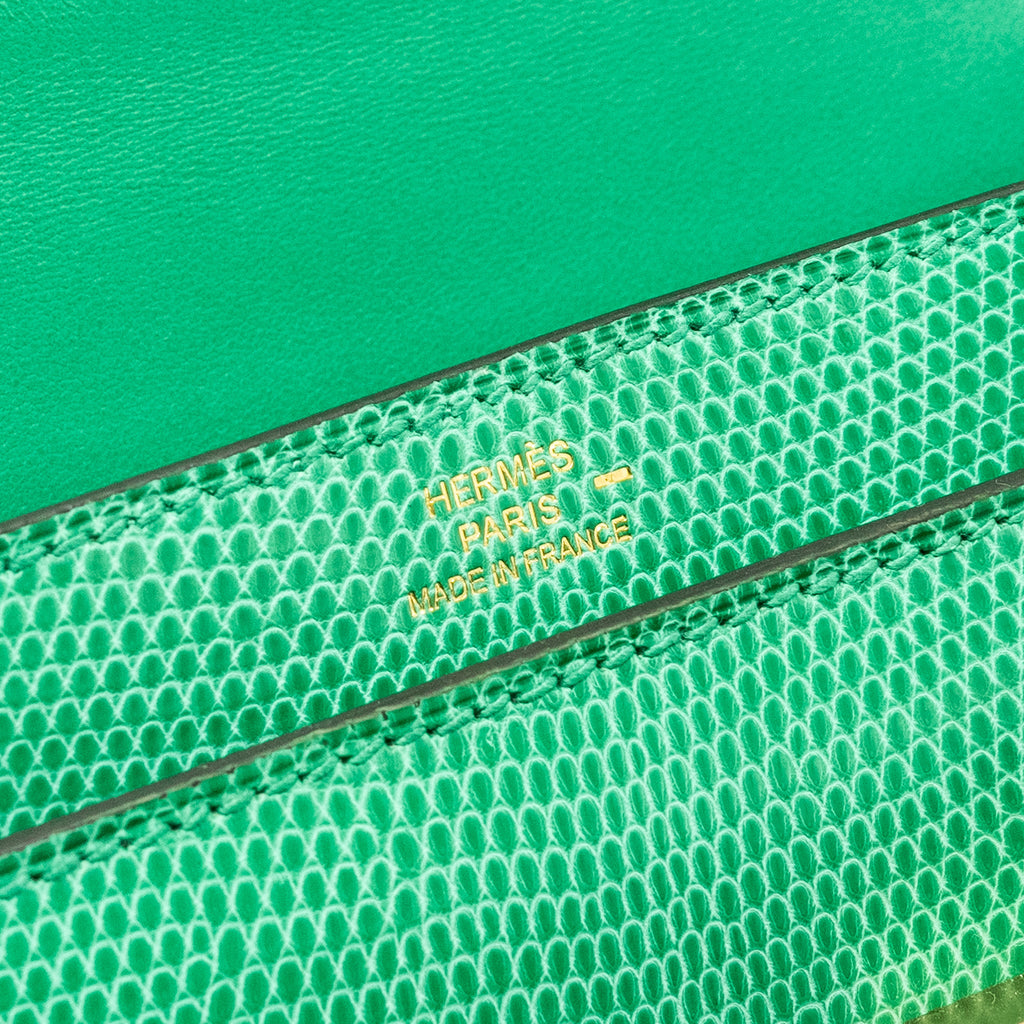 HERMES MINI VERROU LIZARD NILOTICUS LISSE 6W MENTHI GHW