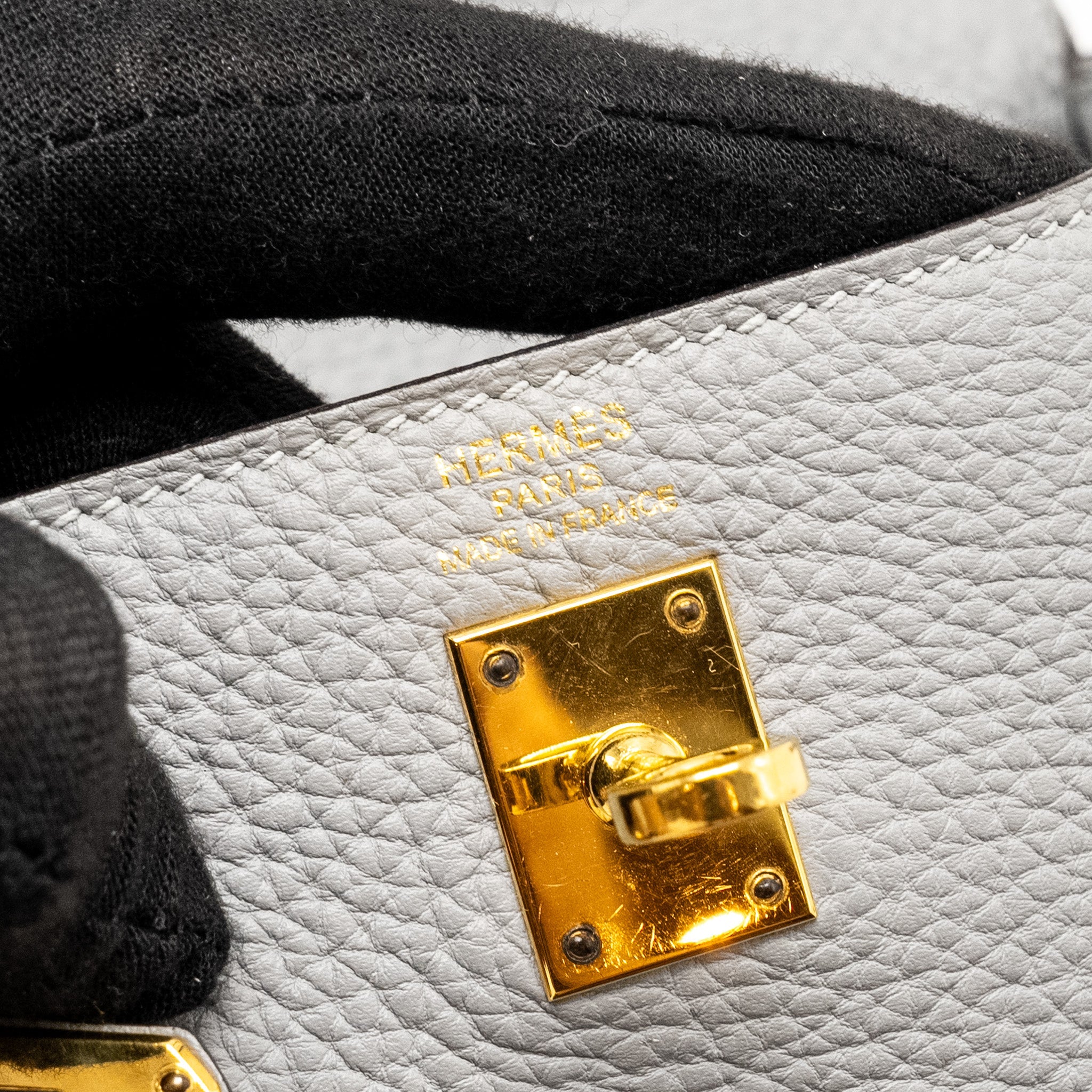 HERMES KELLY 25 TOGO GRIS MOUETTE GHW
