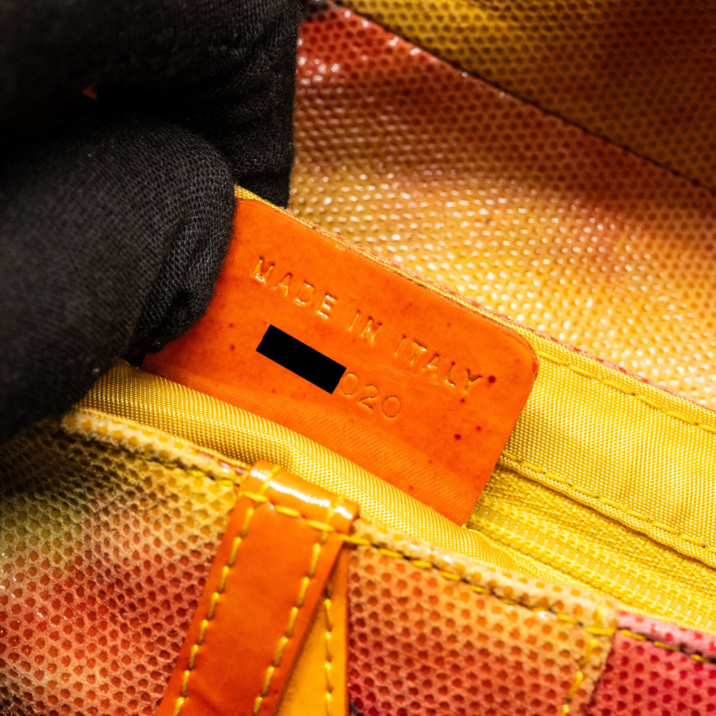 DIOR VINTAGE MINI SADDLE BAG FABRIC/LEATHER MULTICOLOUR GHW