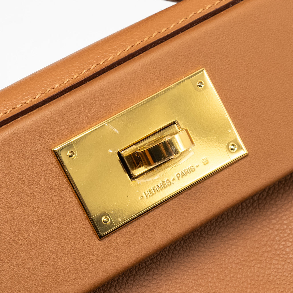 HERMES MINI 24/24 2424-21 BAG EVERCOLOR / SWIFT GOLD GHW