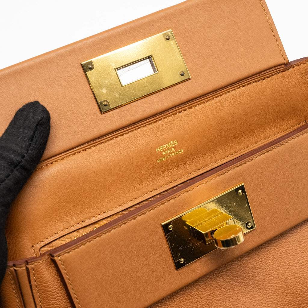 HERMES MINI 24/24 2424-21 BAG EVERCOLOR / SWIFT GOLD GHW
