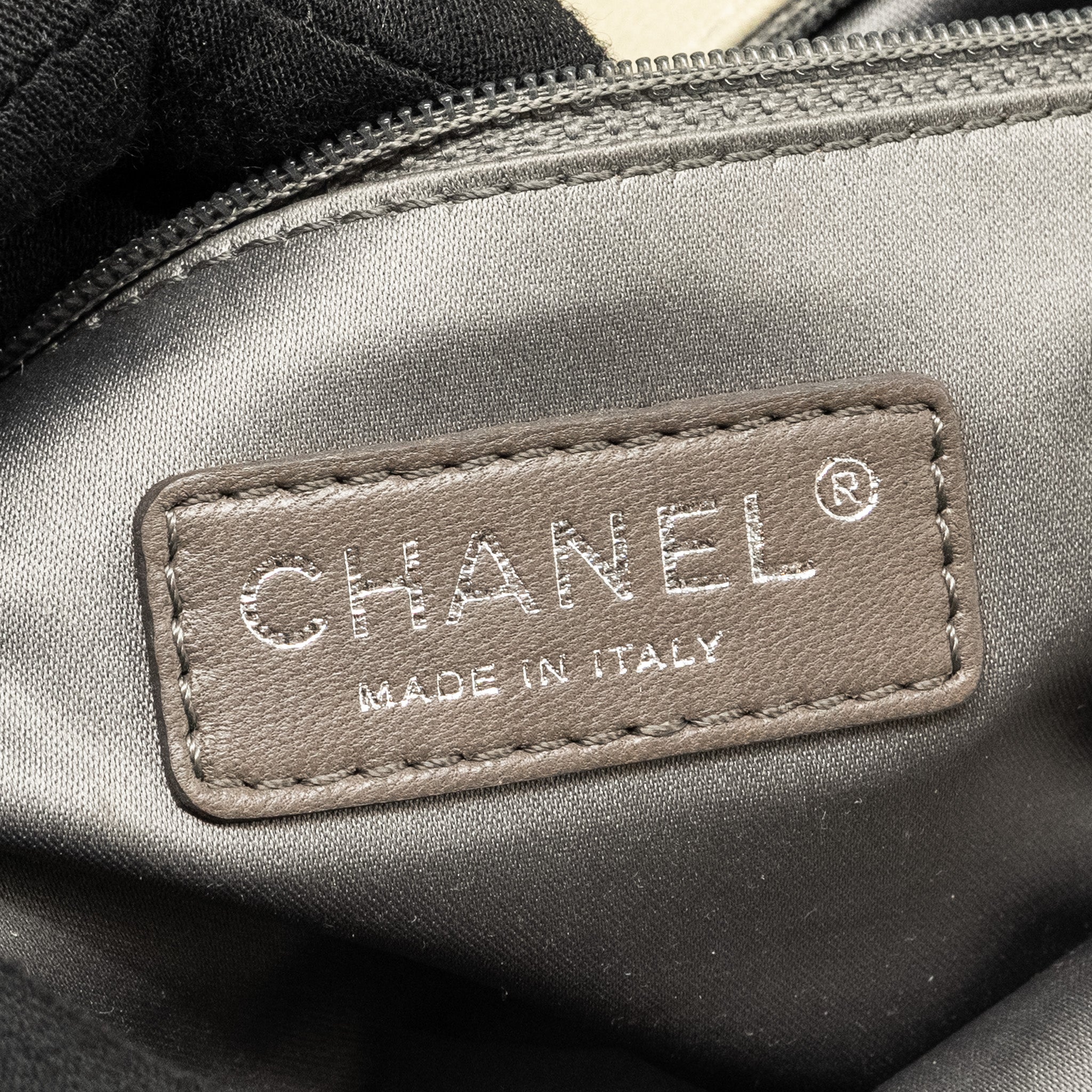 CHANEL QUILTED FLAP SHOULDER BAG CAVIAR LIGHT BEIGE RUTHENIUM SHW
