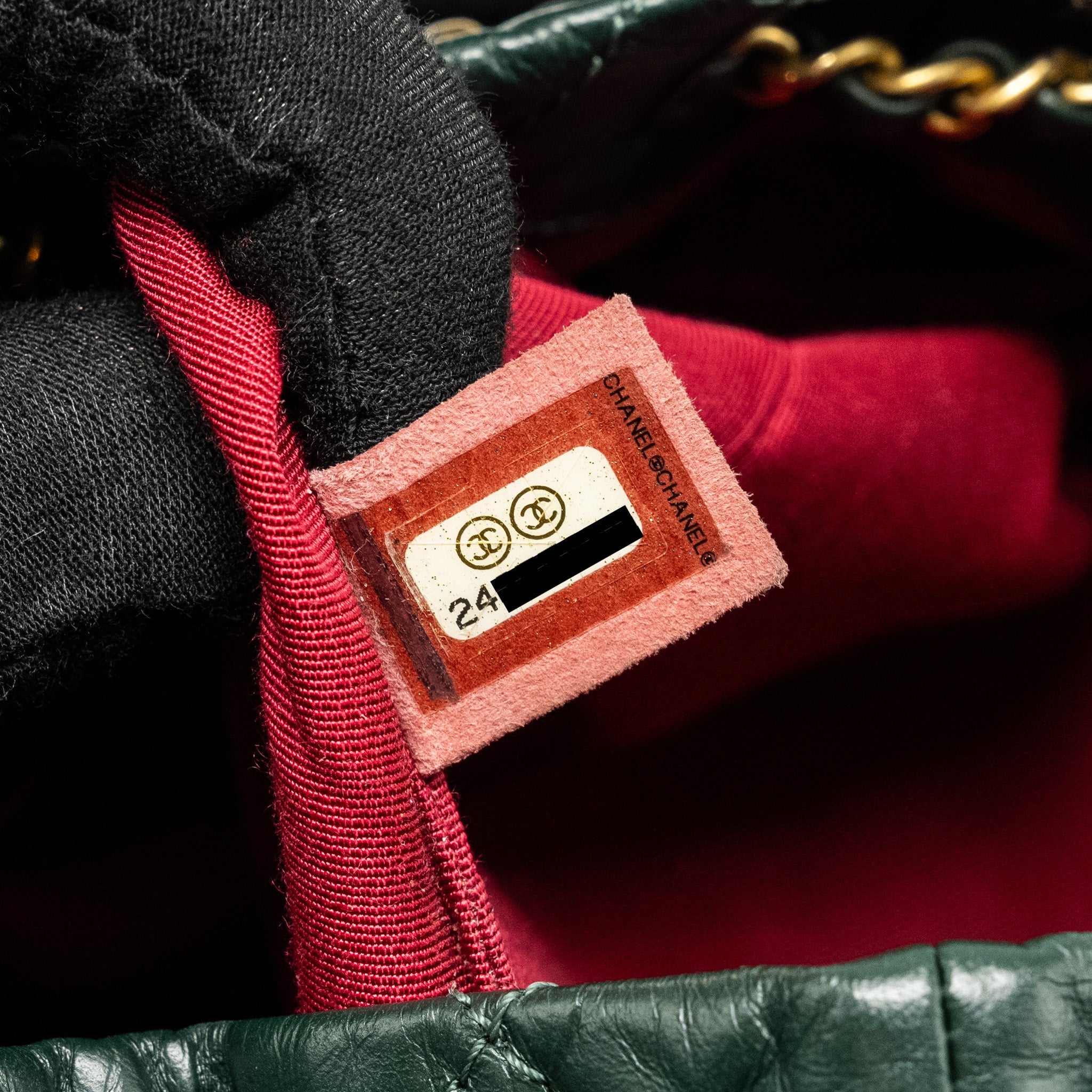 CHANEL SMALL GABRIELLE BACKPACK AGED CALFSKIN DARK GREEN MULTICOLOR HARDWARE