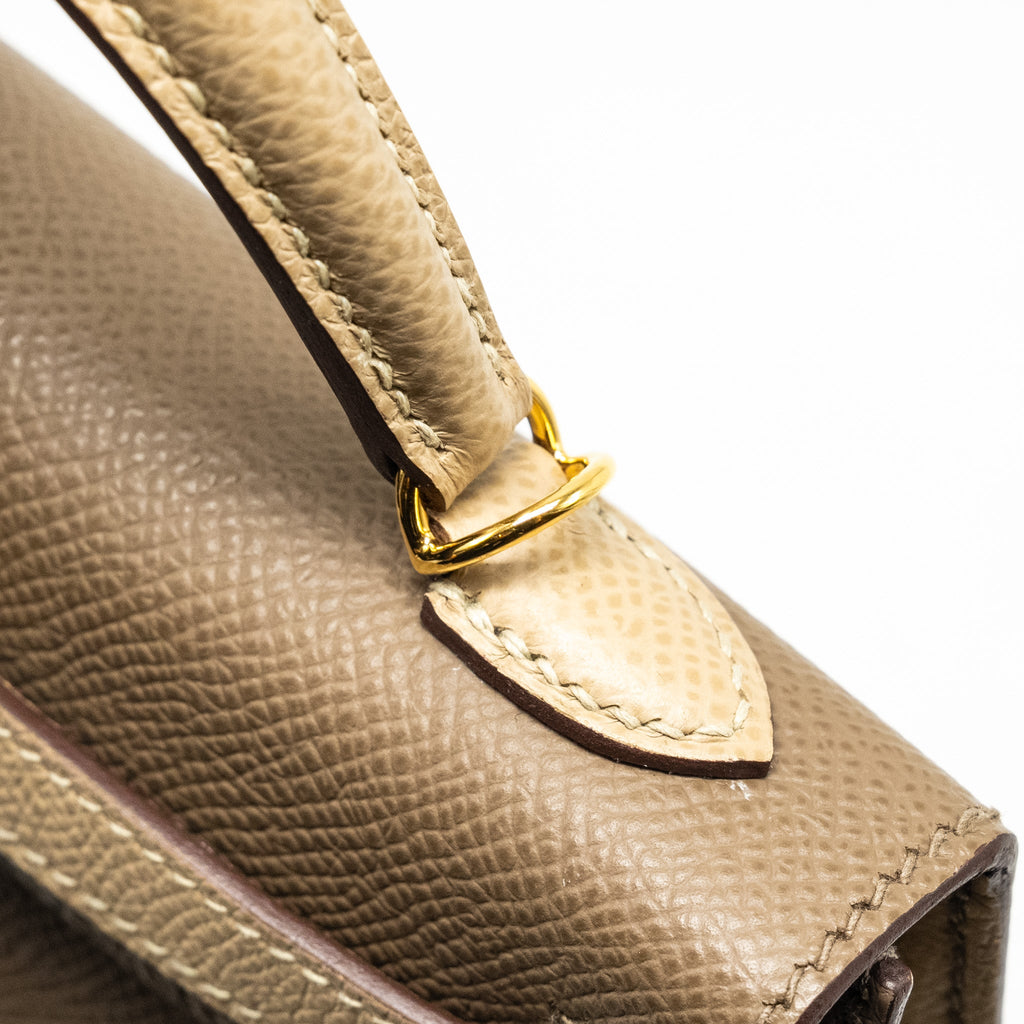 HERMES MINI KELLY II SPECIAL ORDER EPSOM ETOUPE / TRENCH GHW