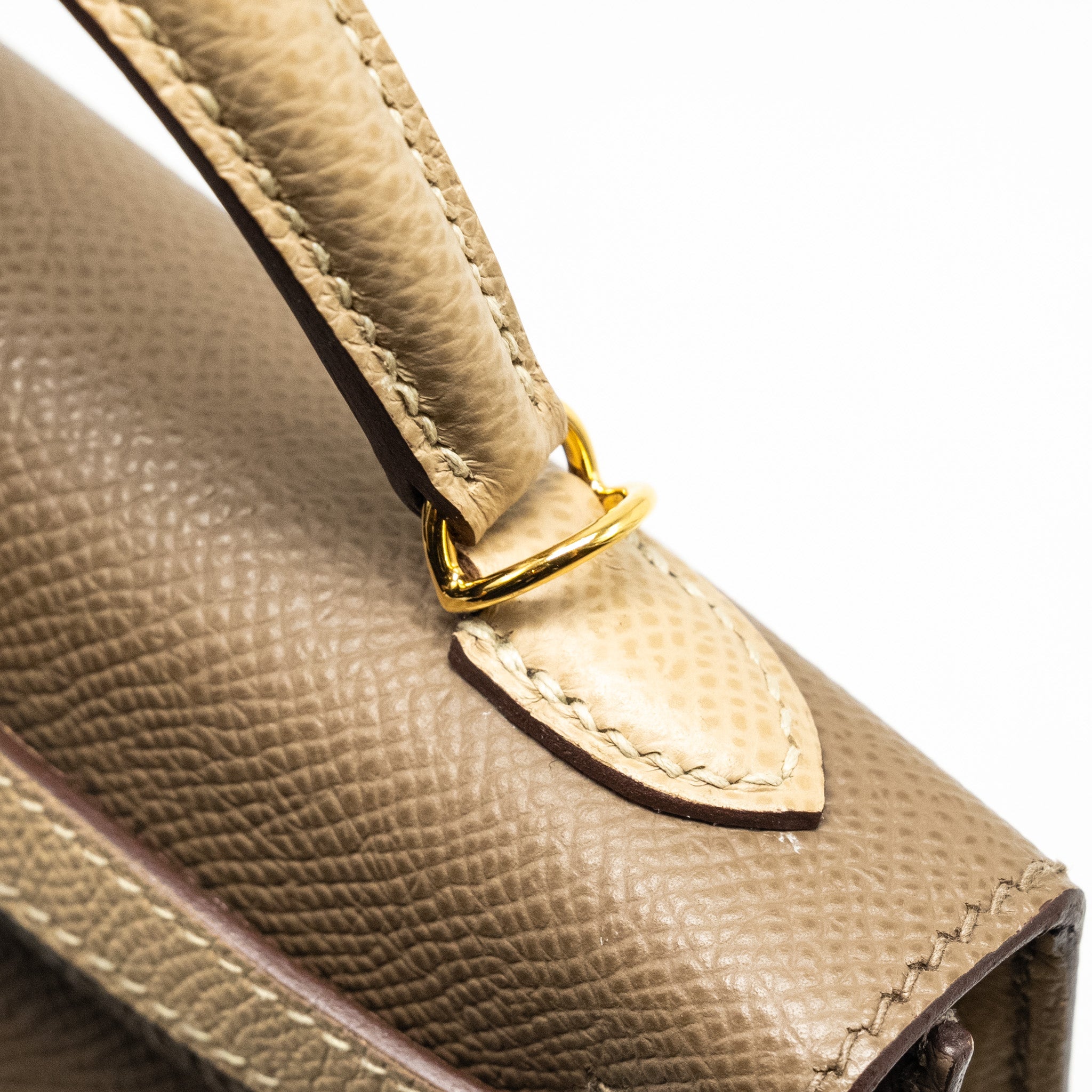 HERMES MINI KELLY II SPECIAL ORDER EPSOM ETOUPE / TRENCH GHW
