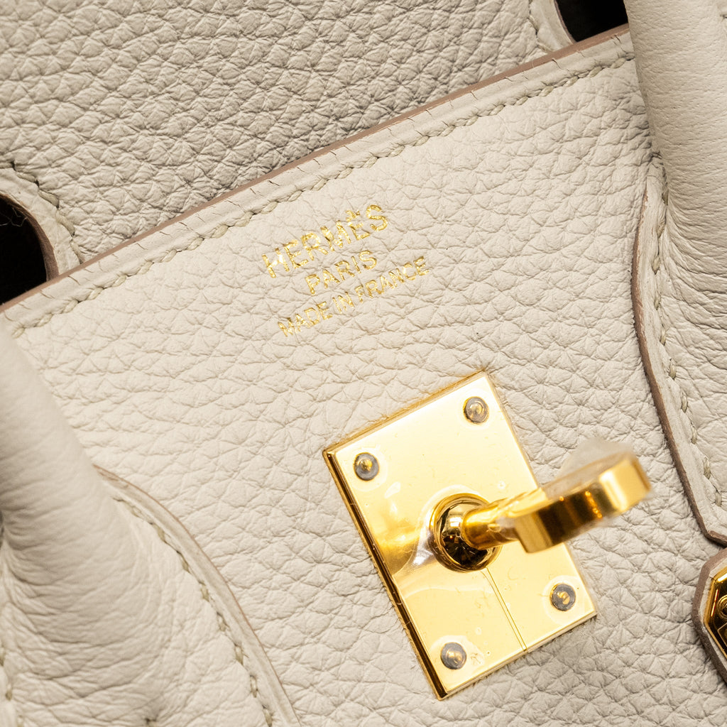 HERMES BIRKIN 25 TOGO BETON GHW