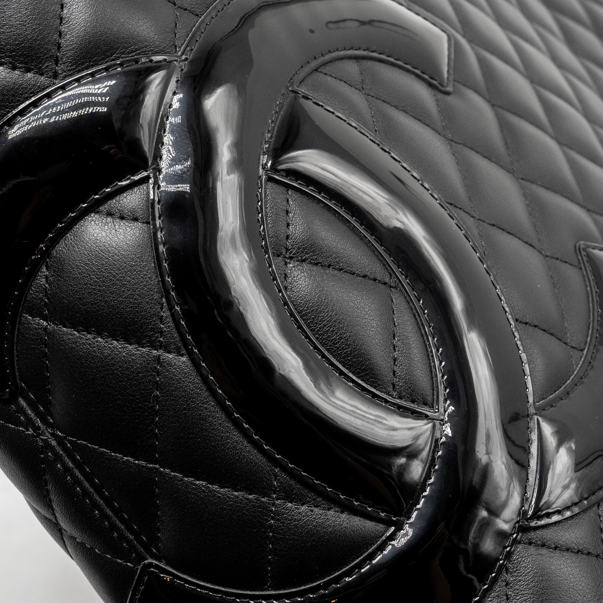 CHANEL CAMBON LIGNE TOTE BAG CALFSKIN BLACK SHW