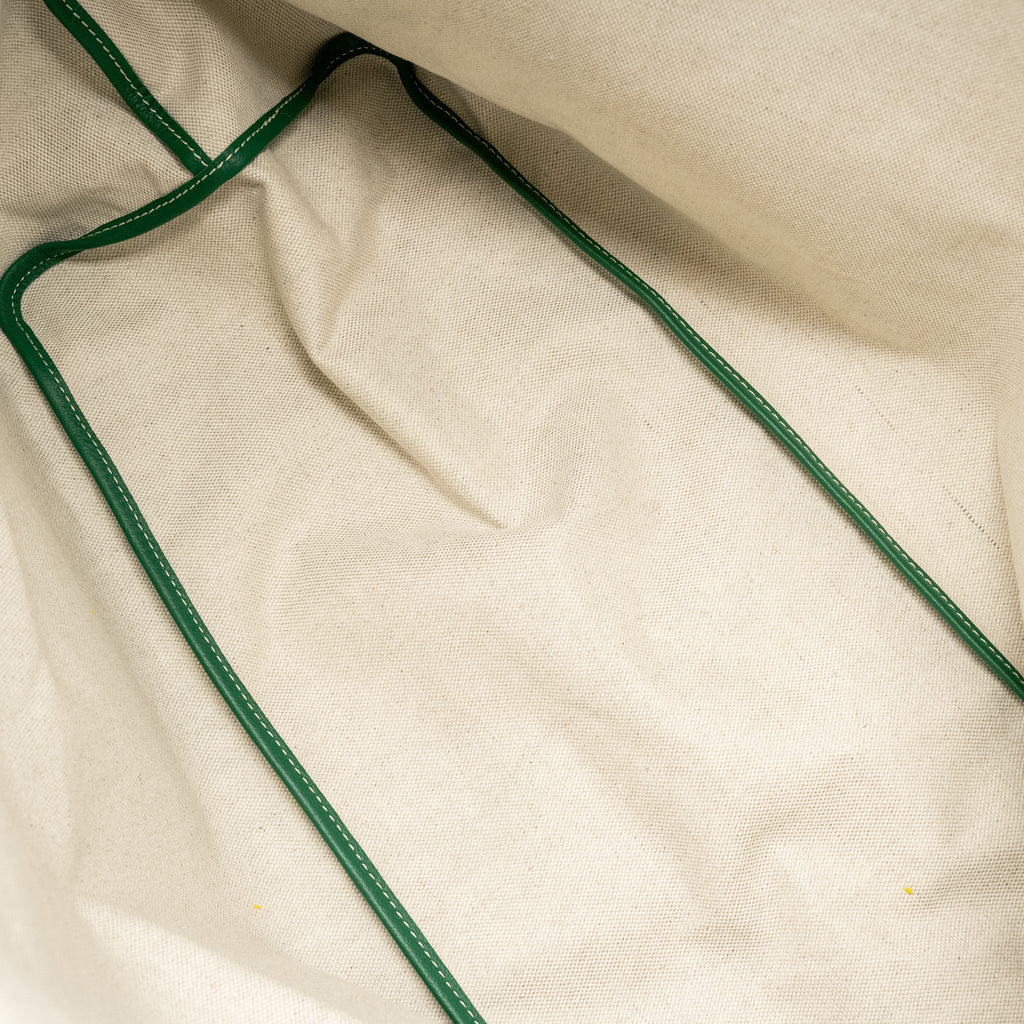 GOYARD SAINT LOUIS GM TOTE BAG CANVAS / CALFSKIN GREEN SHW