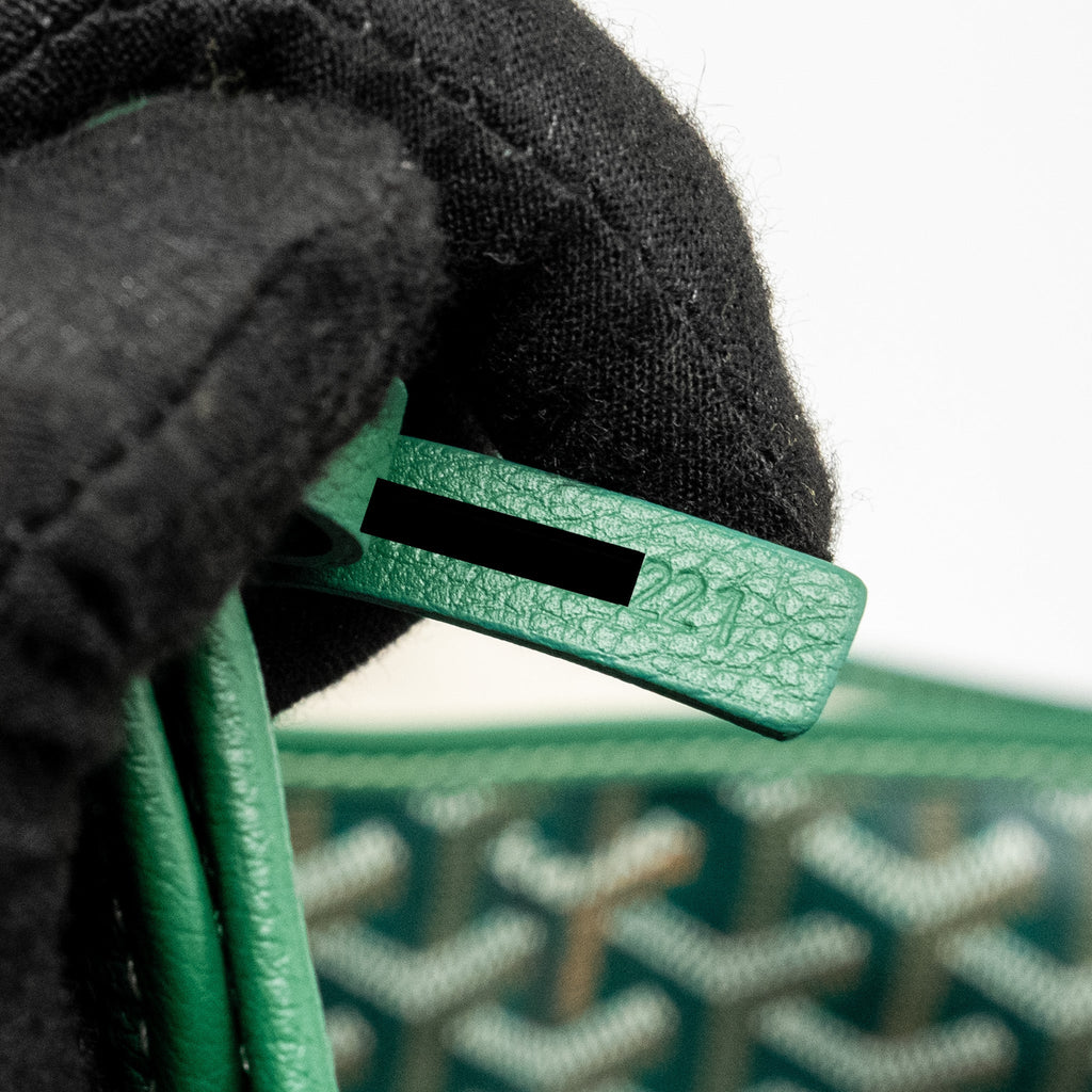 GOYARD SAINT LOUIS GM TOTE BAG CANVAS / CALFSKIN GREEN SHW