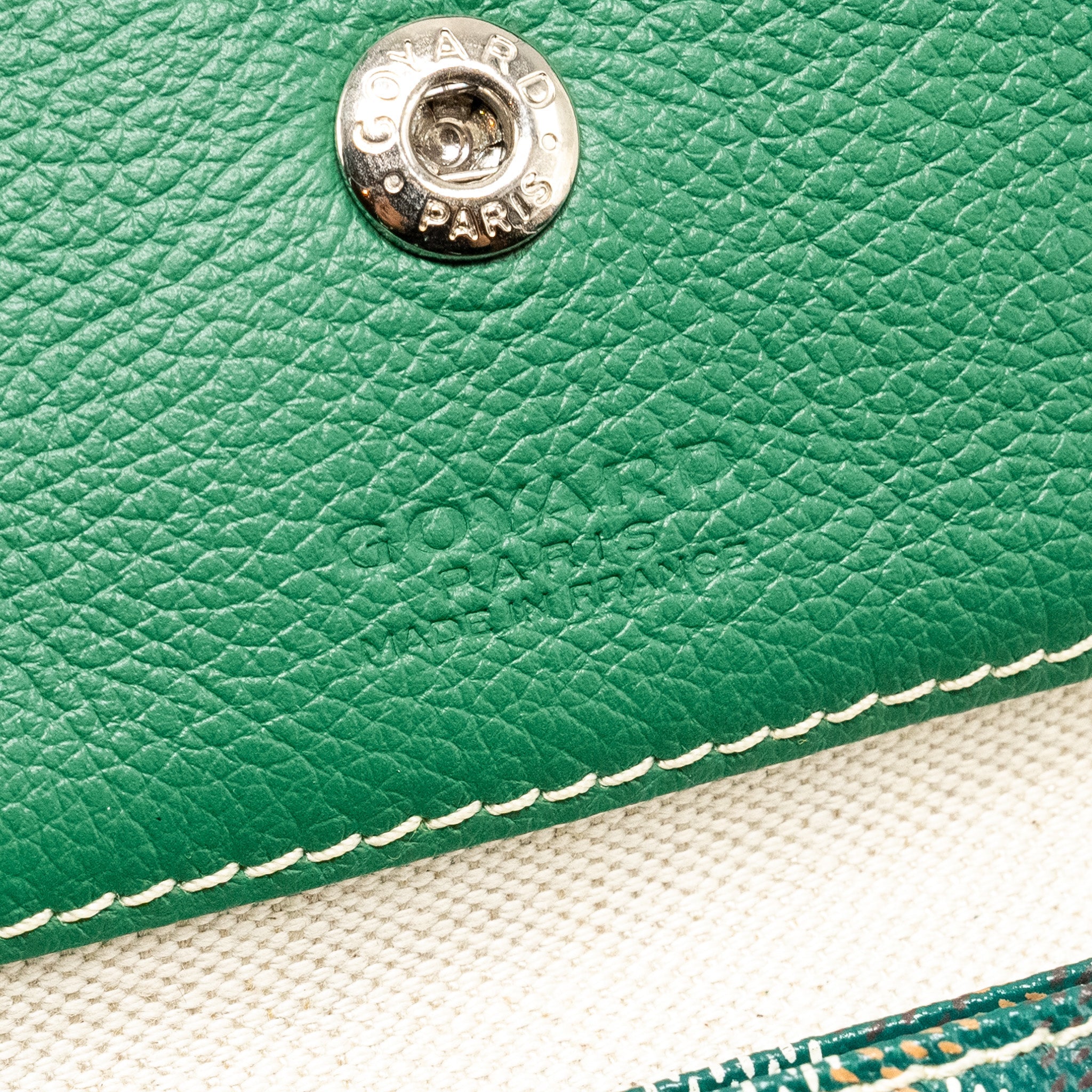 GOYARD SAINT LOUIS GM TOTE BAG CANVAS / CALFSKIN GREEN SHW