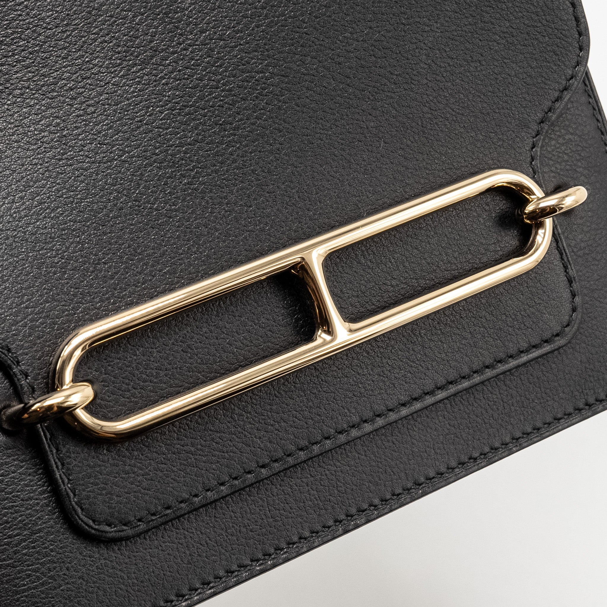 HERMES MINI ROULIS EVERGRAIN BLACK LGHW