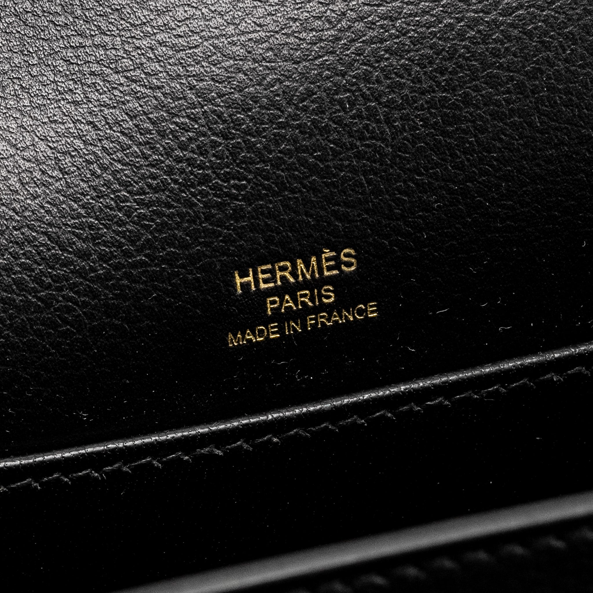 HERMES MINI ROULIS EVERGRAIN BLACK LGHW