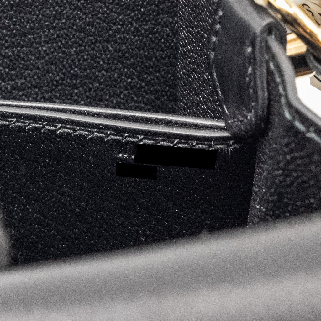 HERMES MINI ROULIS EVERGRAIN BLACK LGHW