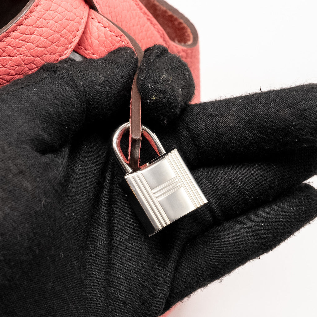 HERMES PICOTIN 18 LOCK BAG CLEMENCE 8W ROSE AZALEE SHW