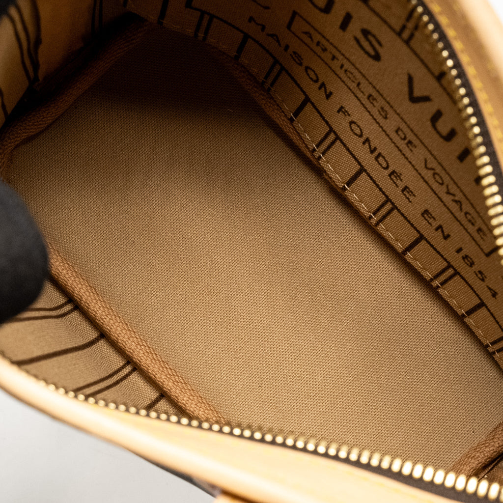LOUIS VUITTON NEVERFULL BB BEIGE STRAP MONOGRAM CANVAS GHW
