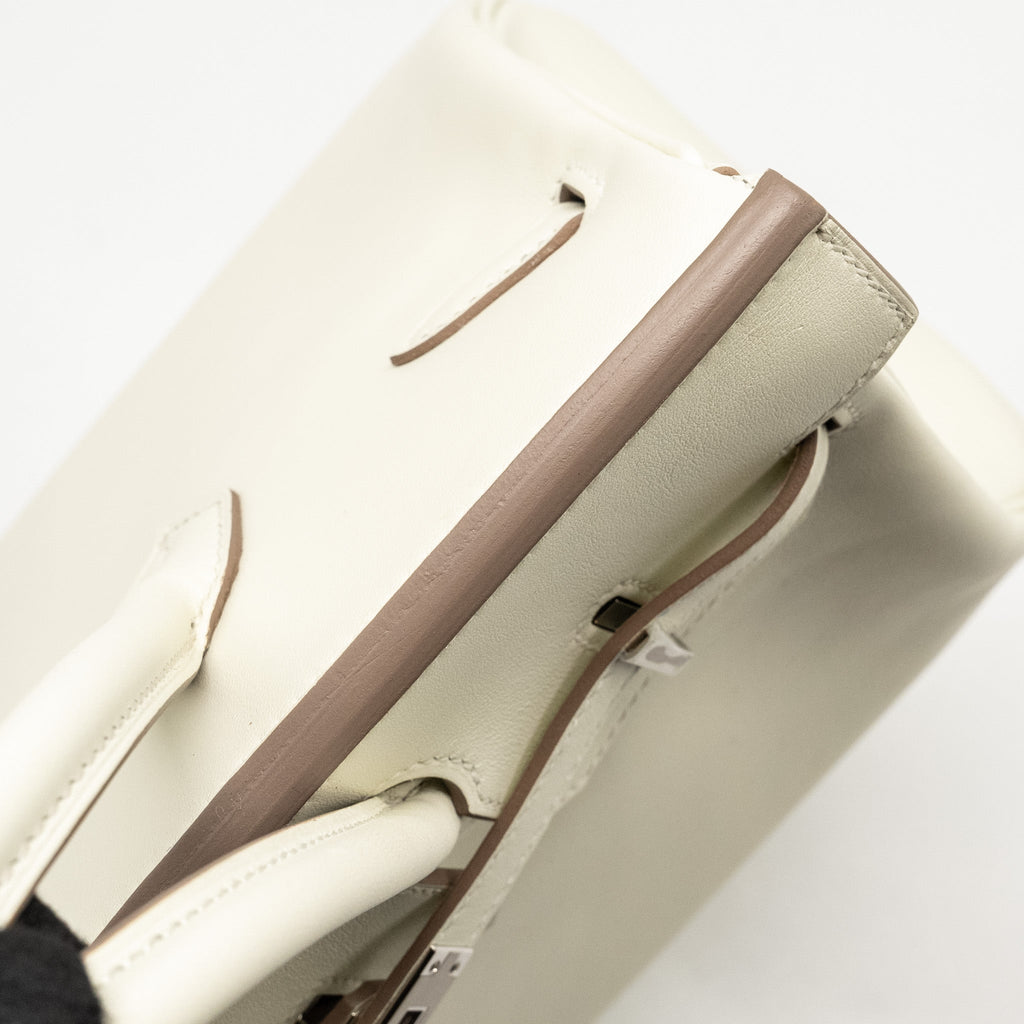 HERMES BIRKIN 25 SWIFT MUSHROOM SHW