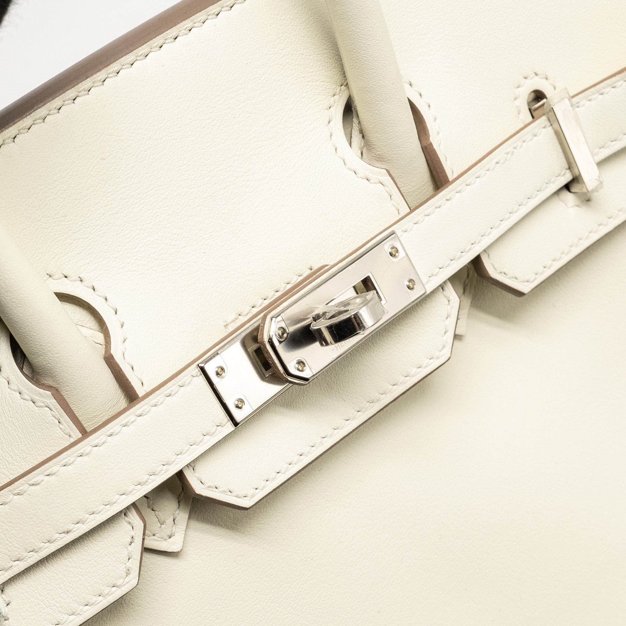 HERMES BIRKIN 25 SWIFT MUSHROOM SHW