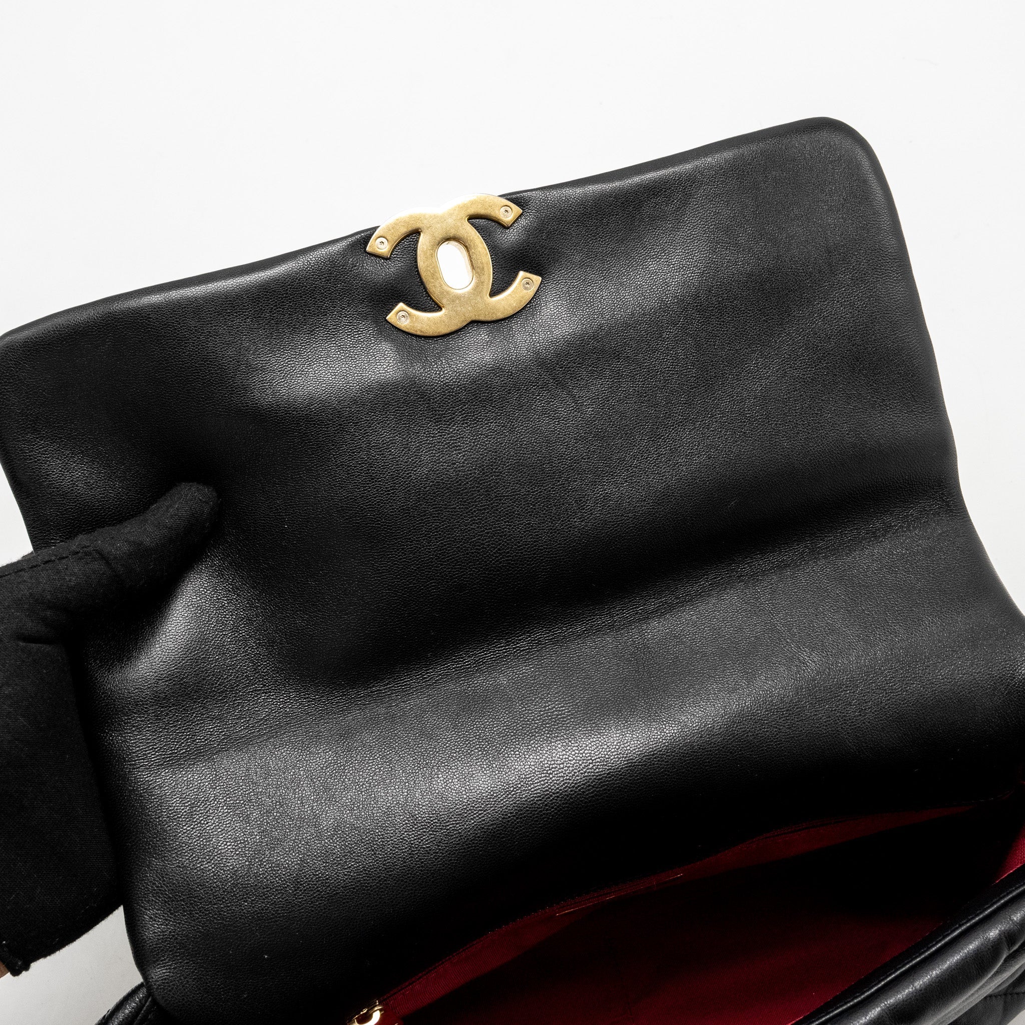 CHANEL LARGE 19 BAG GOATSKIN BLACK MULTICOLOUR HARDWARE
