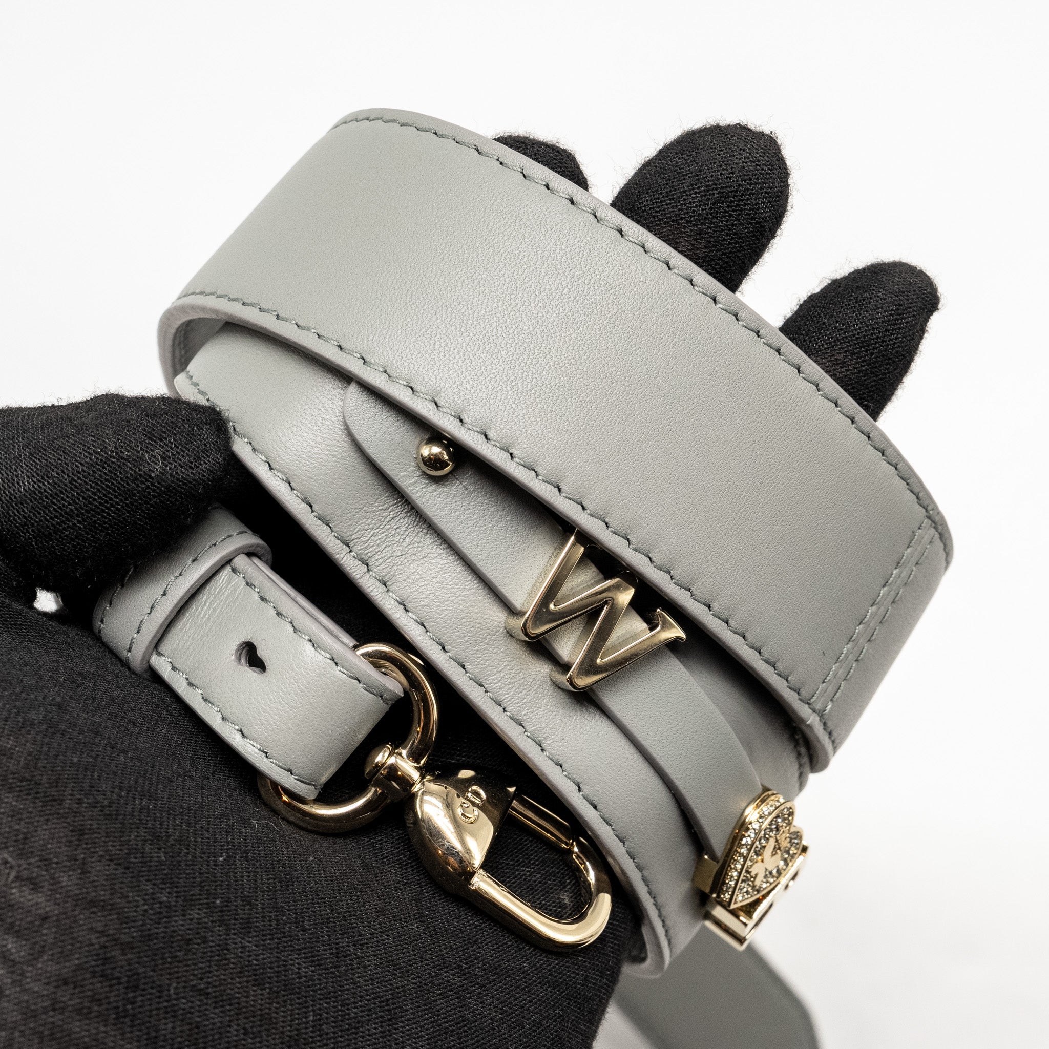 DIOR MY ABC DIOR SMALL LADY DIOR LAMBSKIN STONE GREY LGHW
