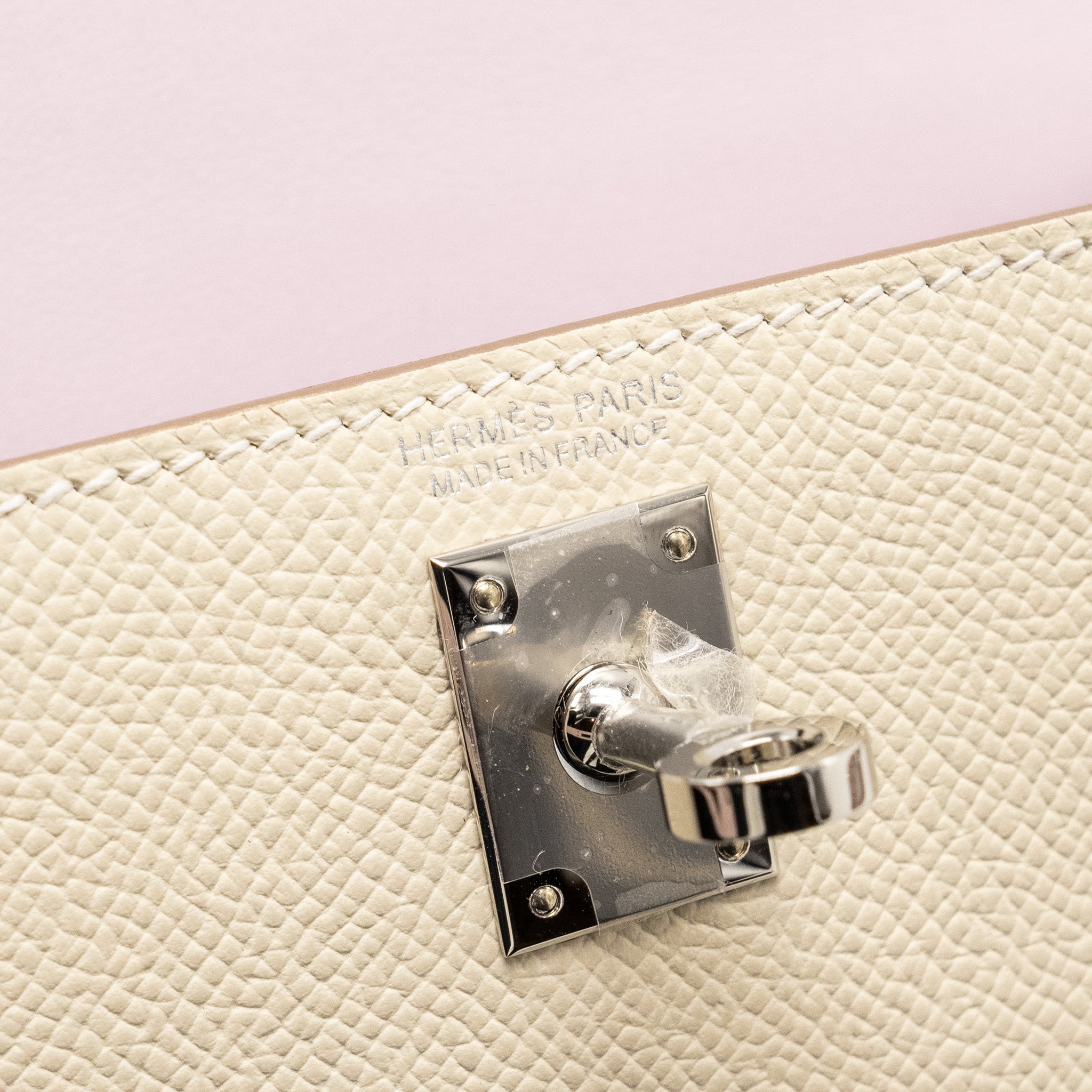 HERMES MINI KELLY II EPSOM CRAIE/MAUVE PALE/GOLD SHW