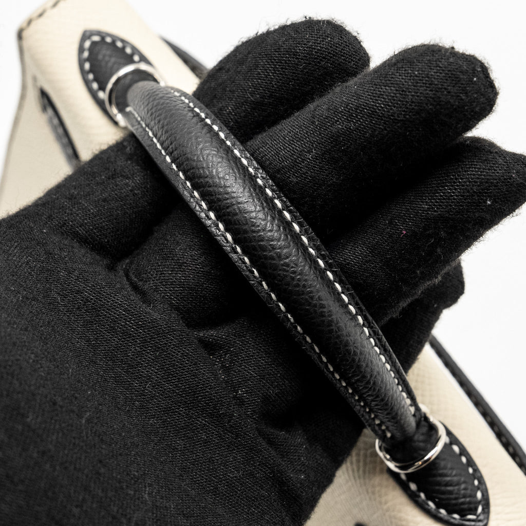 HERMES MINI KELLY II SPECIAL ORDER EPSOM NATA/BLACK SHW