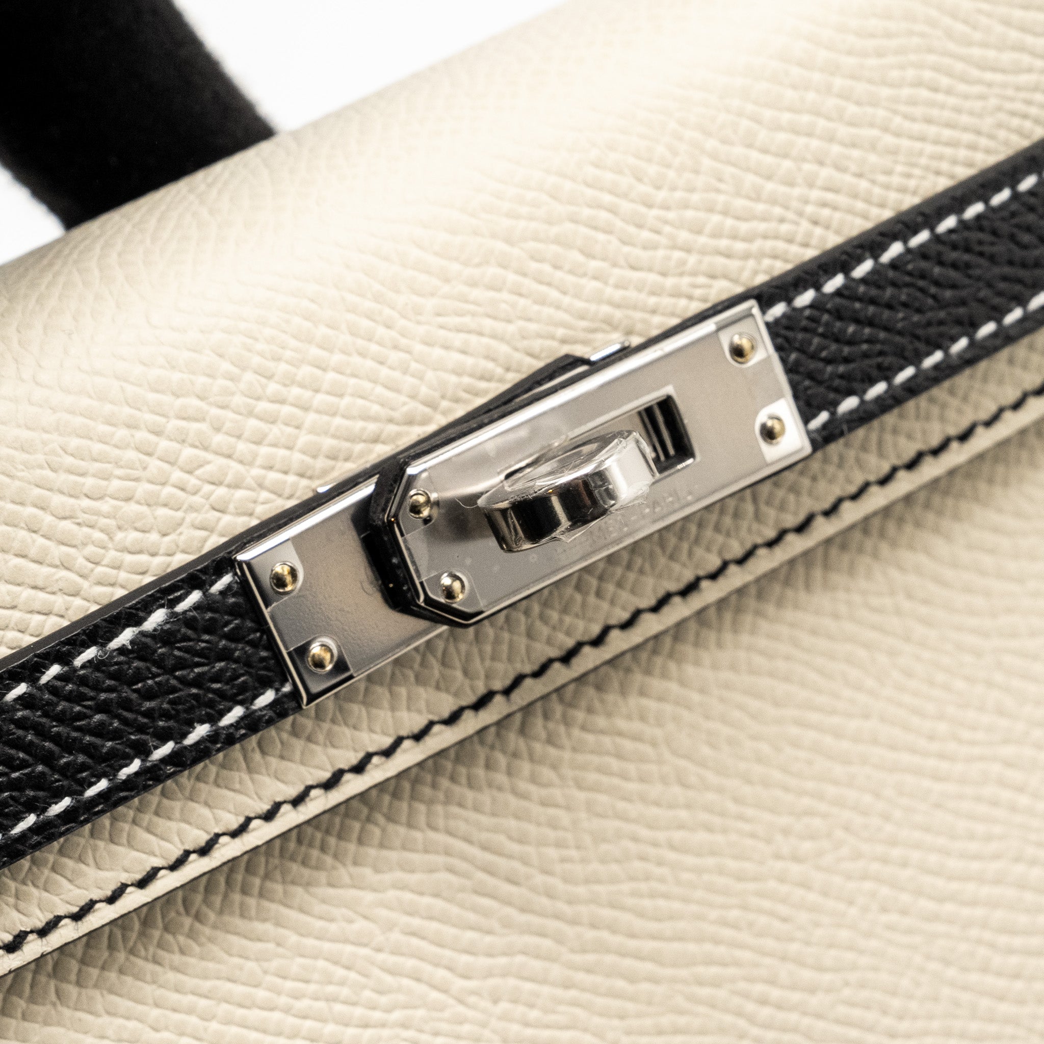 HERMES MINI KELLY II SPECIAL ORDER EPSOM NATA/BLACK SHW