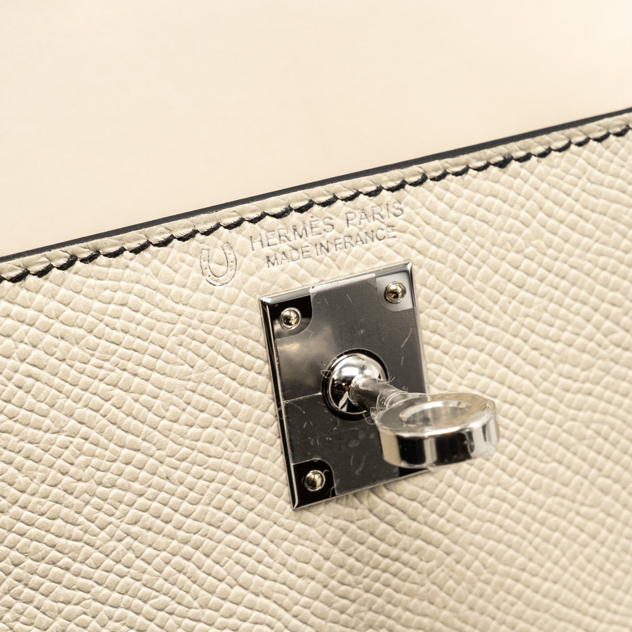 HERMES MINI KELLY II SPECIAL ORDER EPSOM NATA/BLACK SHW