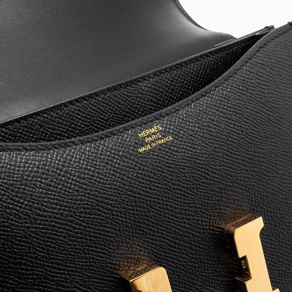 HERMES MINI CONSTANCE EPSOM BLACK RGHW