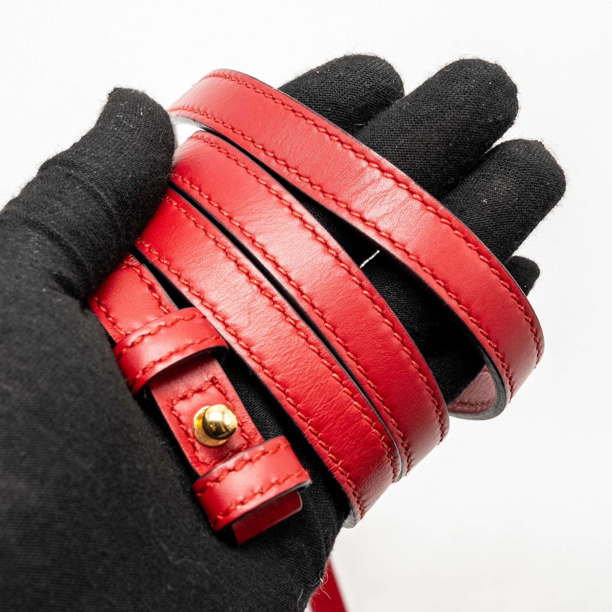 GUCCI TOP HANDLE MINI SYLVIE CALFSKIN RED GHW