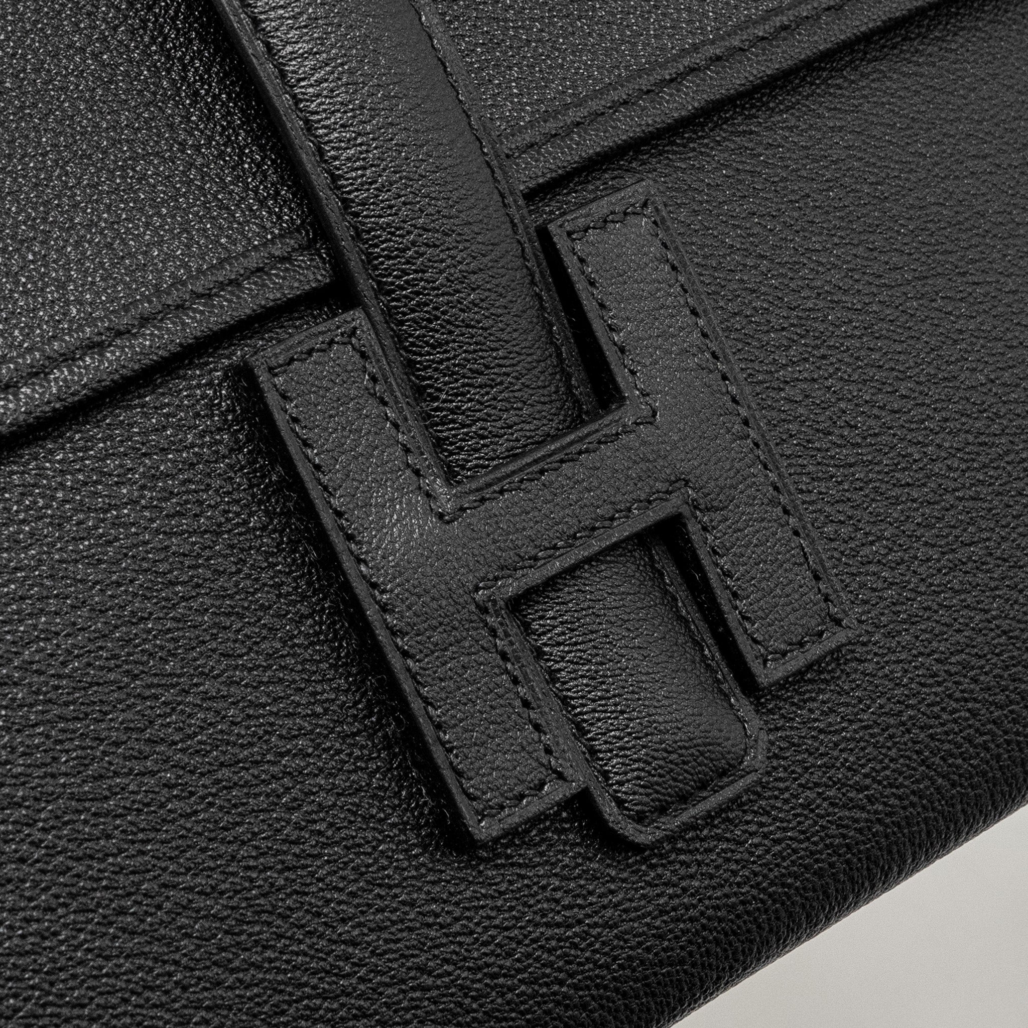 HERMES JIGE ELAN 29 CHÈVRE CHANDRA BLACK