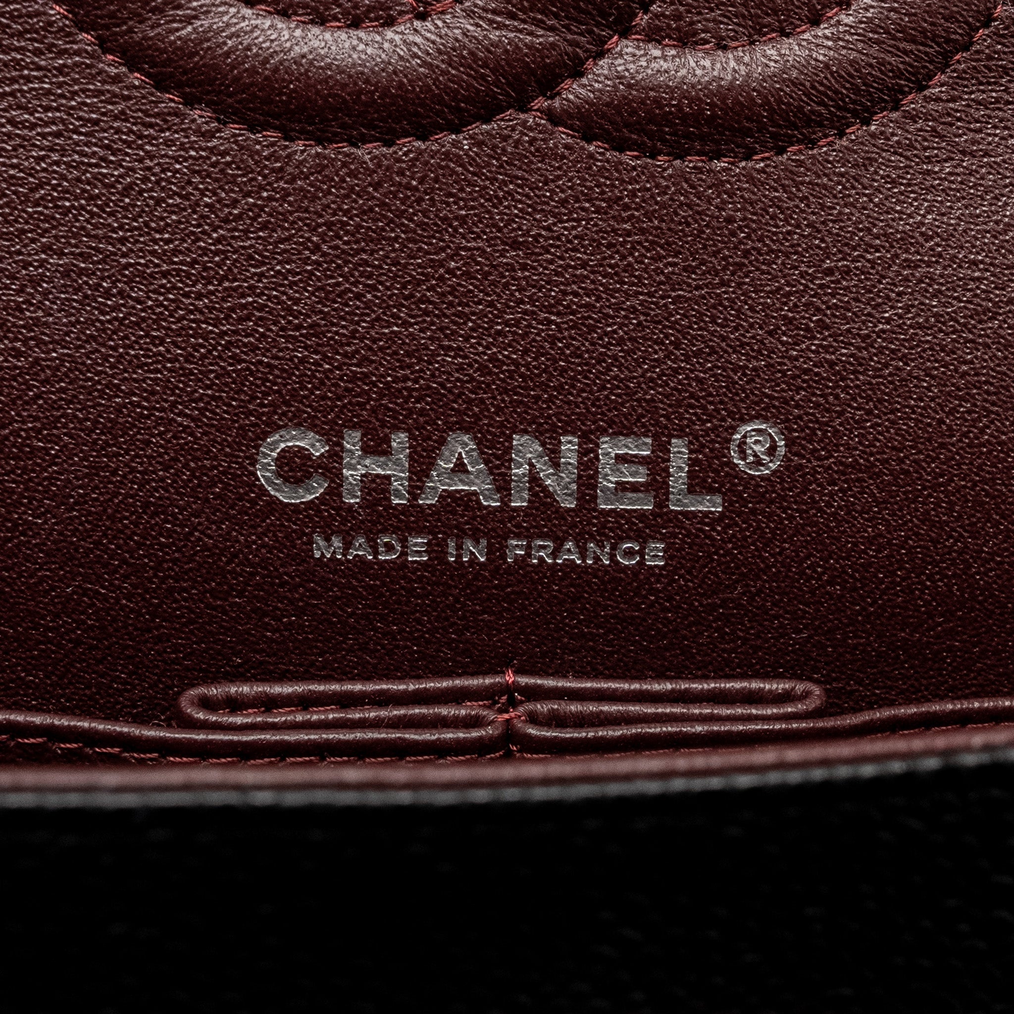 CHANEL MEDIUM CLASSIC DOUBLE FLAP BAG CAVIAR BLACK SHW