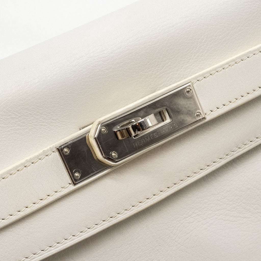 HERMES KELLY 28 EVERCOLOR BLANC SHW