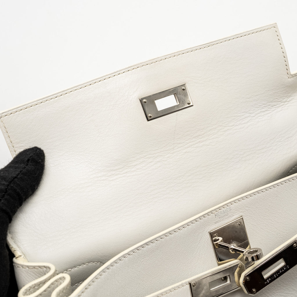 HERMES KELLY 28 EVERCOLOR BLANC SHW