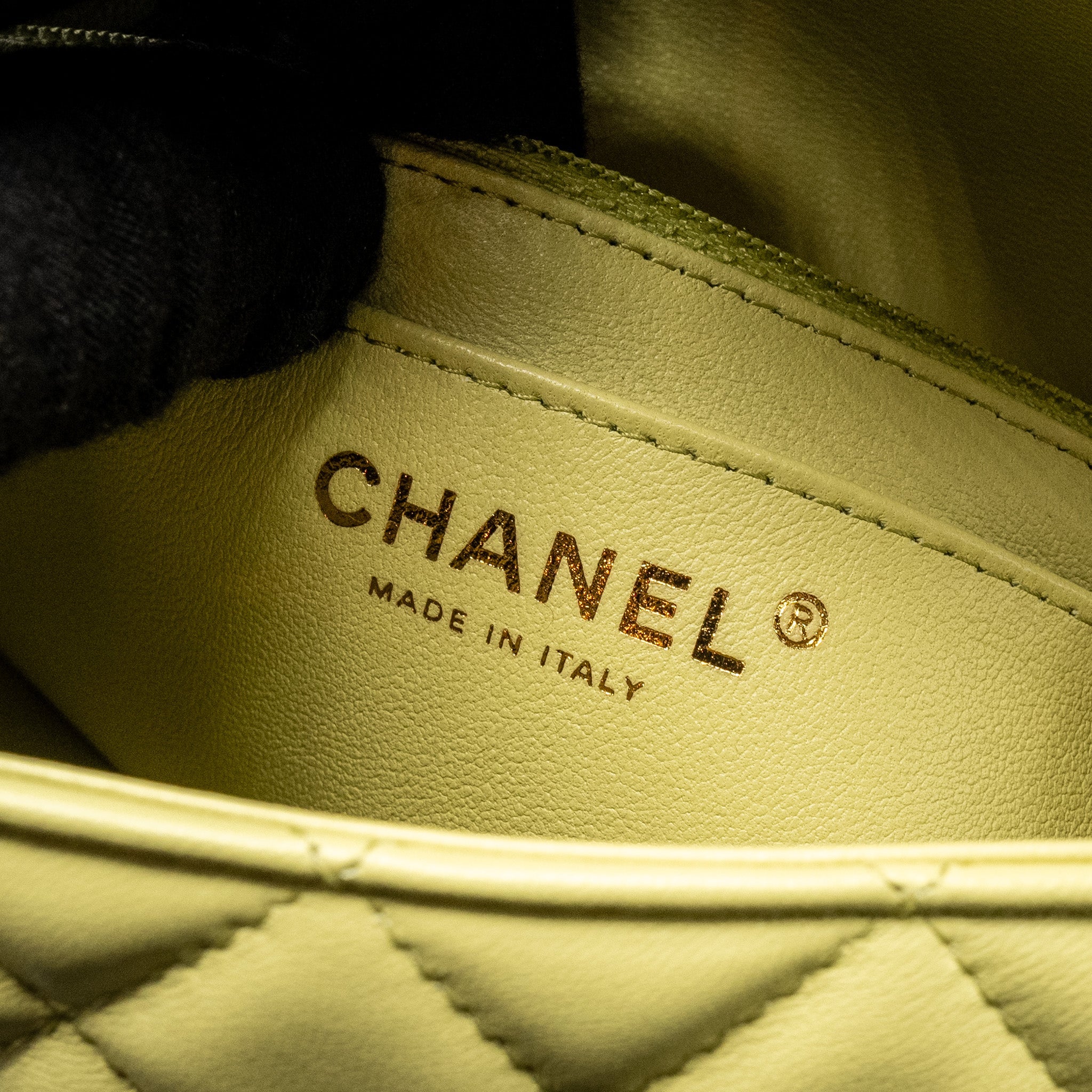 CHANEL MINI RECTANGULAR FLAP BAG LAMBSKIN PISTACHIO LGHW (MICROCHIP)