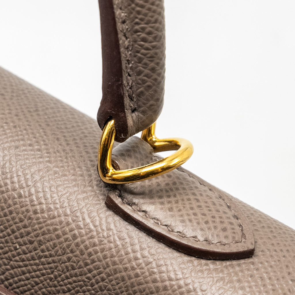 HERMES KELLY 25 EPSOM GRIS ETAIN GHW