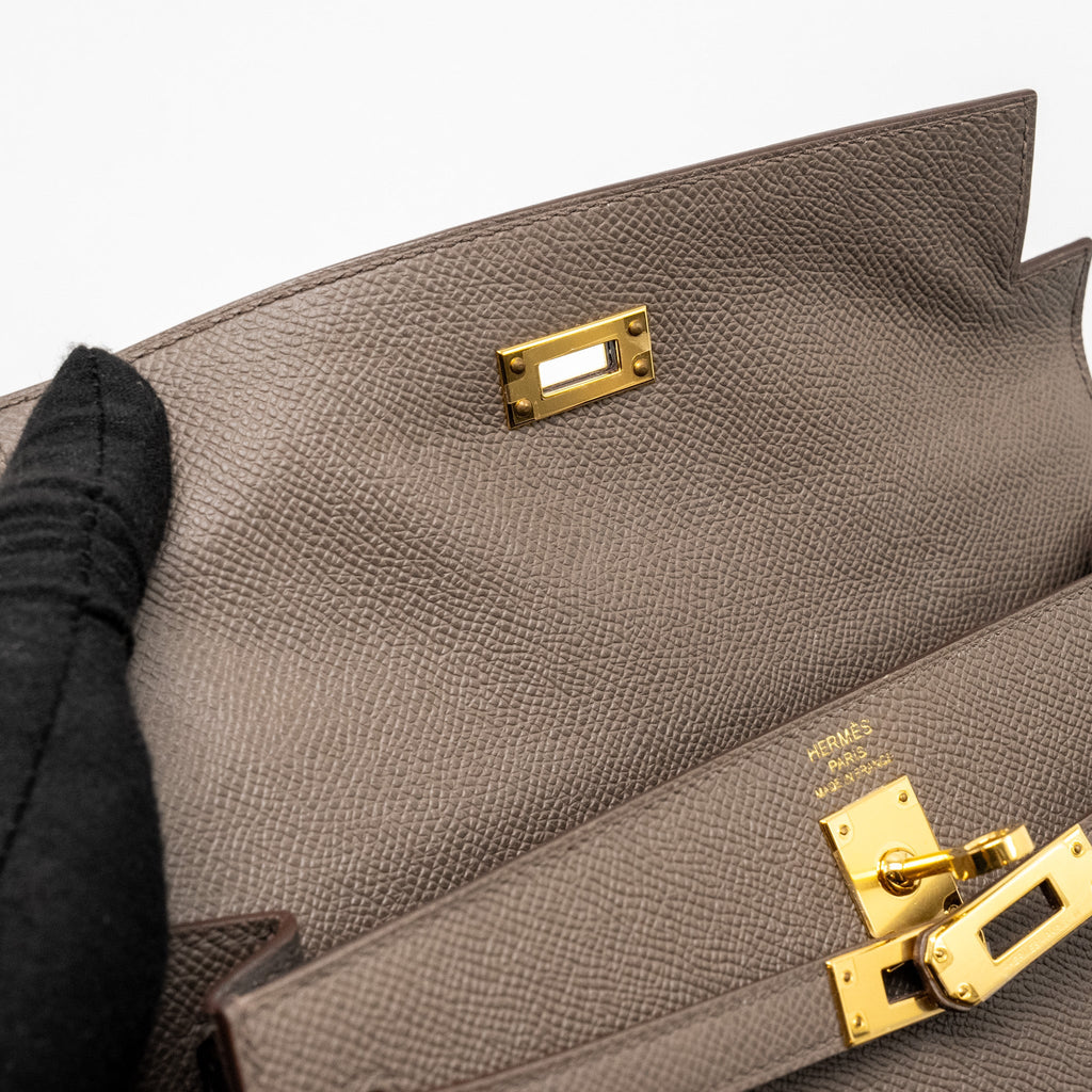 HERMES KELLY 25 EPSOM GRIS ETAIN GHW