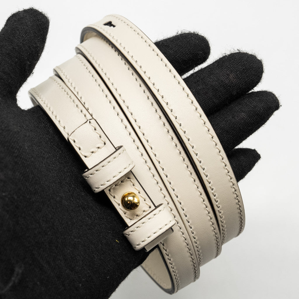 GUCCI MINI SYLVIE TOP HANDLE BAG CALFSKIN WHITE GHW