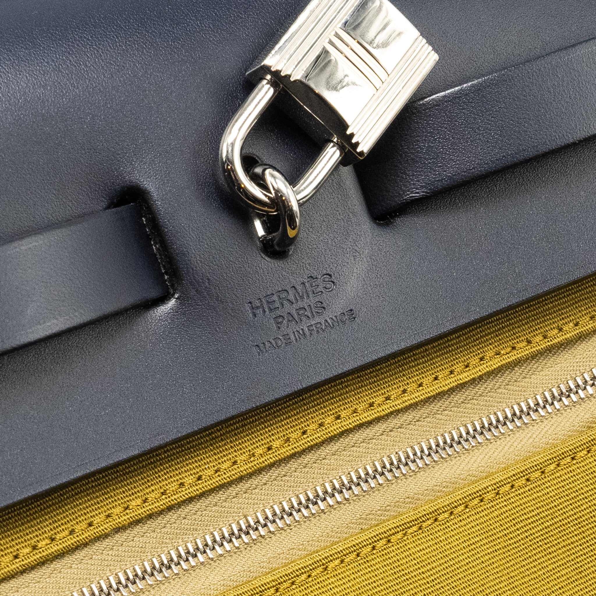 HERMES HERBAG 31 ZIP BAG CANVAS / HUNTER VERT CYPRES / VERT OLIVE / BLUE INDIGO SHW
