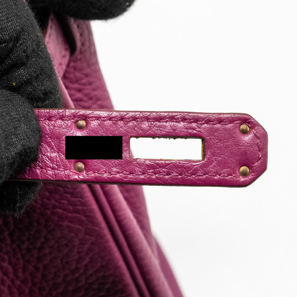 HERMES KELLY 32 CLEMENCE PURPLE TOSCA GHW