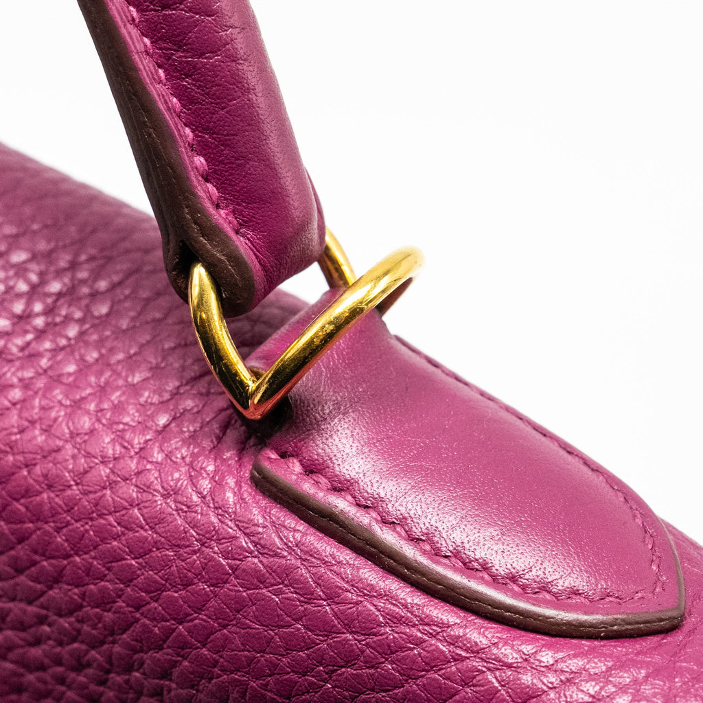 HERMES KELLY 32 CLEMENCE PURPLE TOSCA GHW