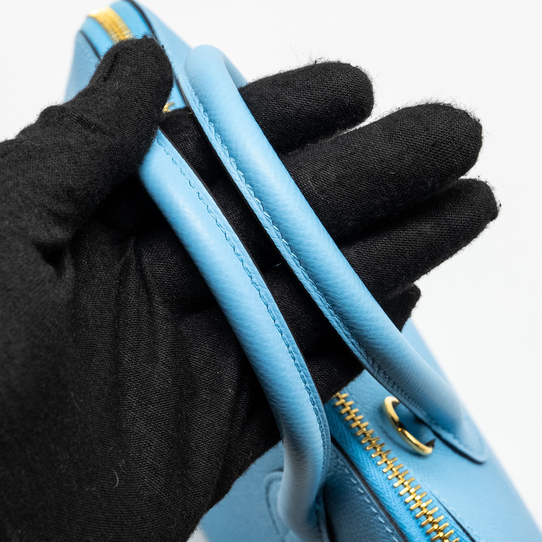 HERMES BOLIDE 1923 25 EPSOM 7N BLUE CELESTE GHW