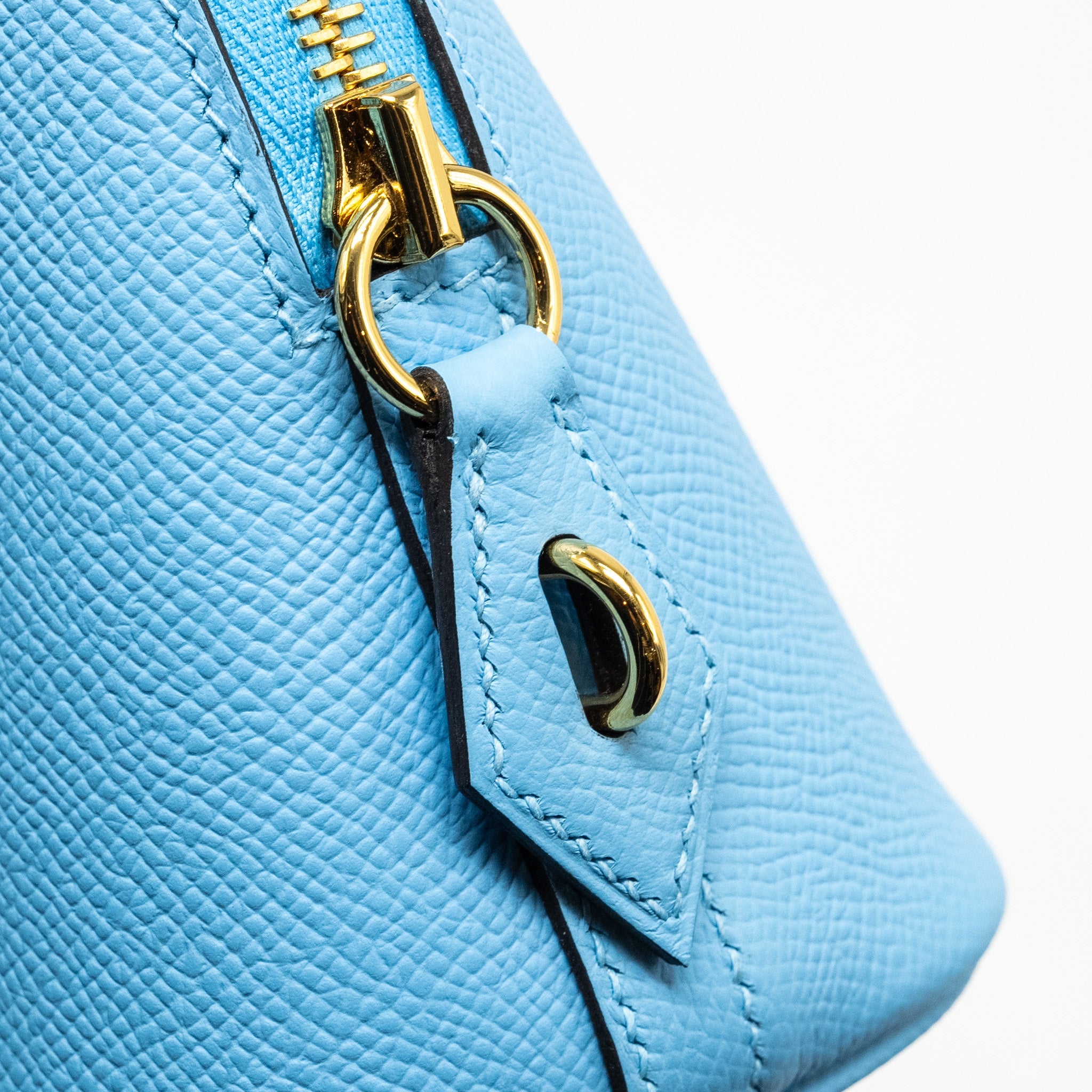 HERMES BOLIDE 1923 25 EPSOM 7N BLUE CELESTE GHW