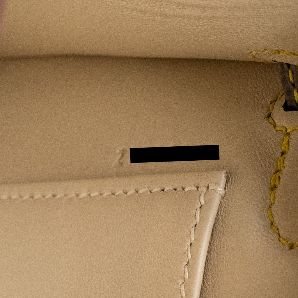HERMES MINI KELLY SPECIAL ORDER EPSOM CRAIE / ETOUPE / LIME LGHW