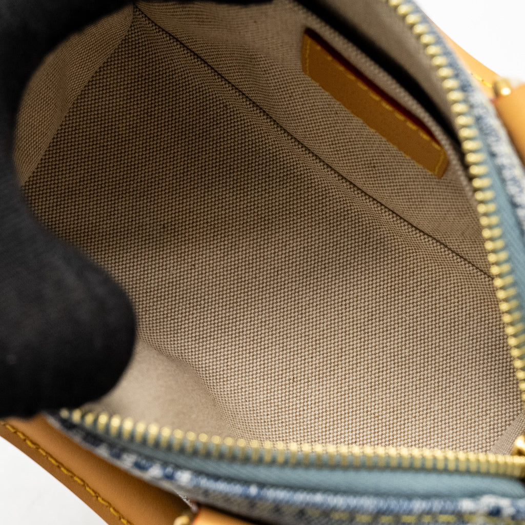 LOUIS VUITTON SPEEDY 18 BANDOULIERE DEMIER DENIM CANVAS GHW