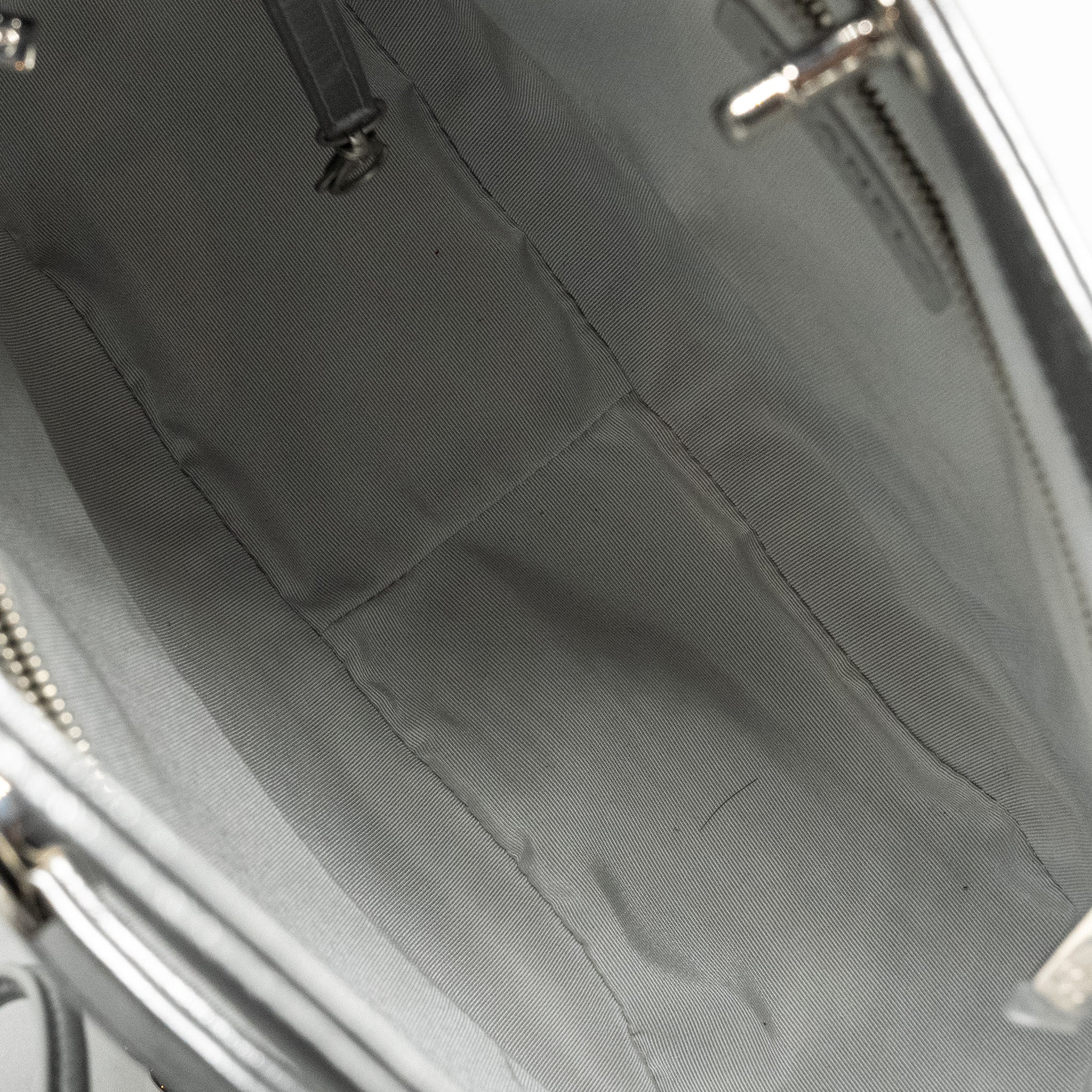 CHANEL 31 BAG QUILTED CRUMPLED CALFSKIN METALLIC SILVER SHW