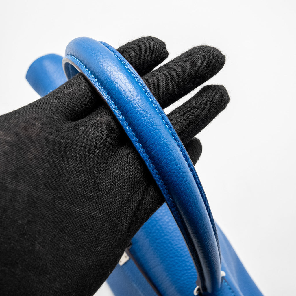 HERMES SHOULDER KELLY CLEMENCE BLUE SHW