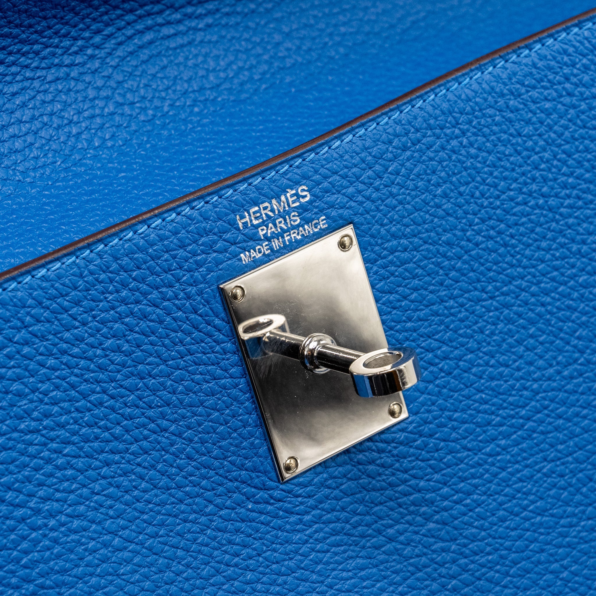 HERMES SHOULDER KELLY CLEMENCE BLUE SHW